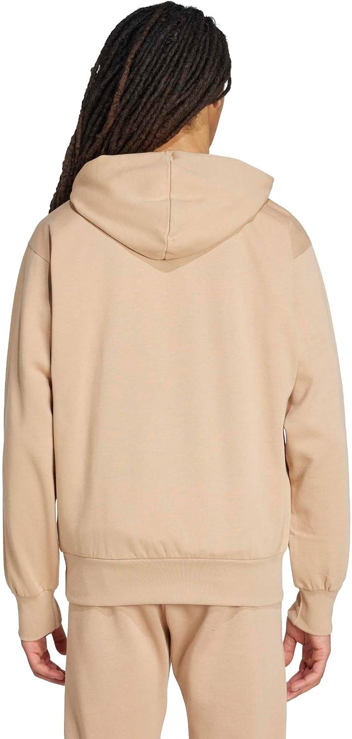image:imageadidas Mens Essentials Feel Cozy Fleece Hoodie SweatshirtWarm SandstoneBlack