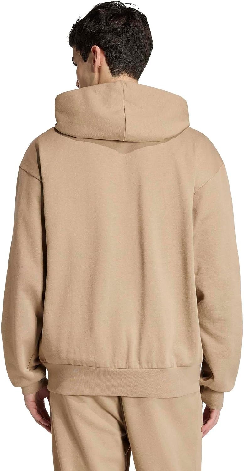 image:imageadidas Mens Essentials Feel Cozy Fleece Hoodie SweatshirtWonder CargoBlack