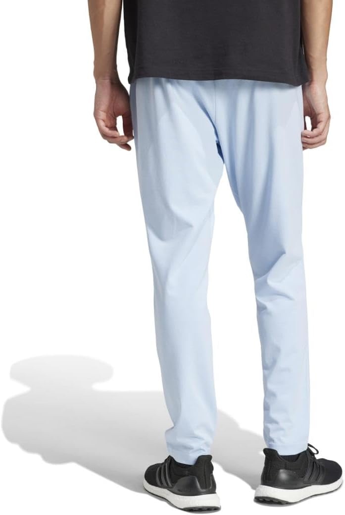 image:imageadidas Mens Essentials Linear Single Jersey Sportswear PantsGlow BlueBlack