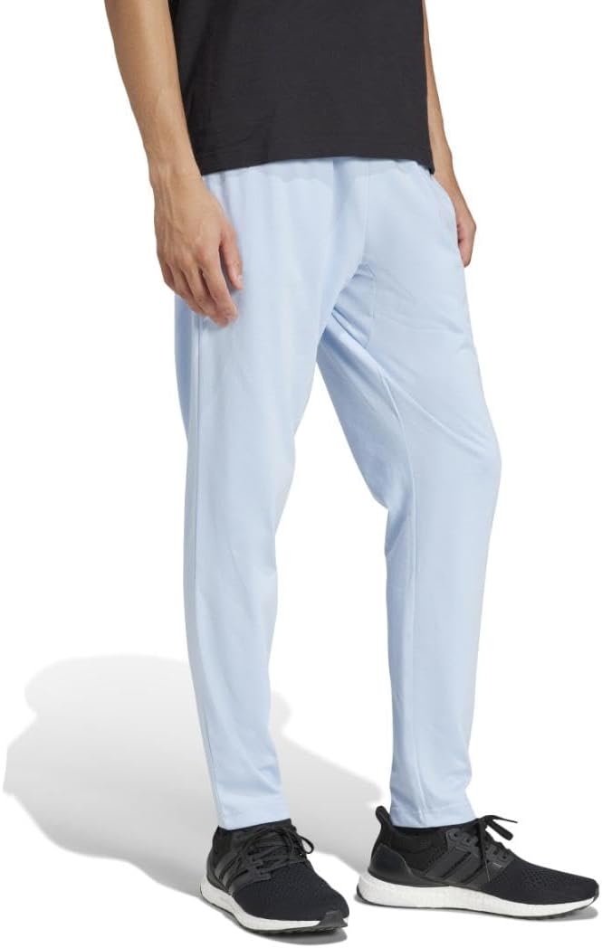 image:imageadidas Mens Essentials Linear Single Jersey Sportswear PantsGlow BlueBlack