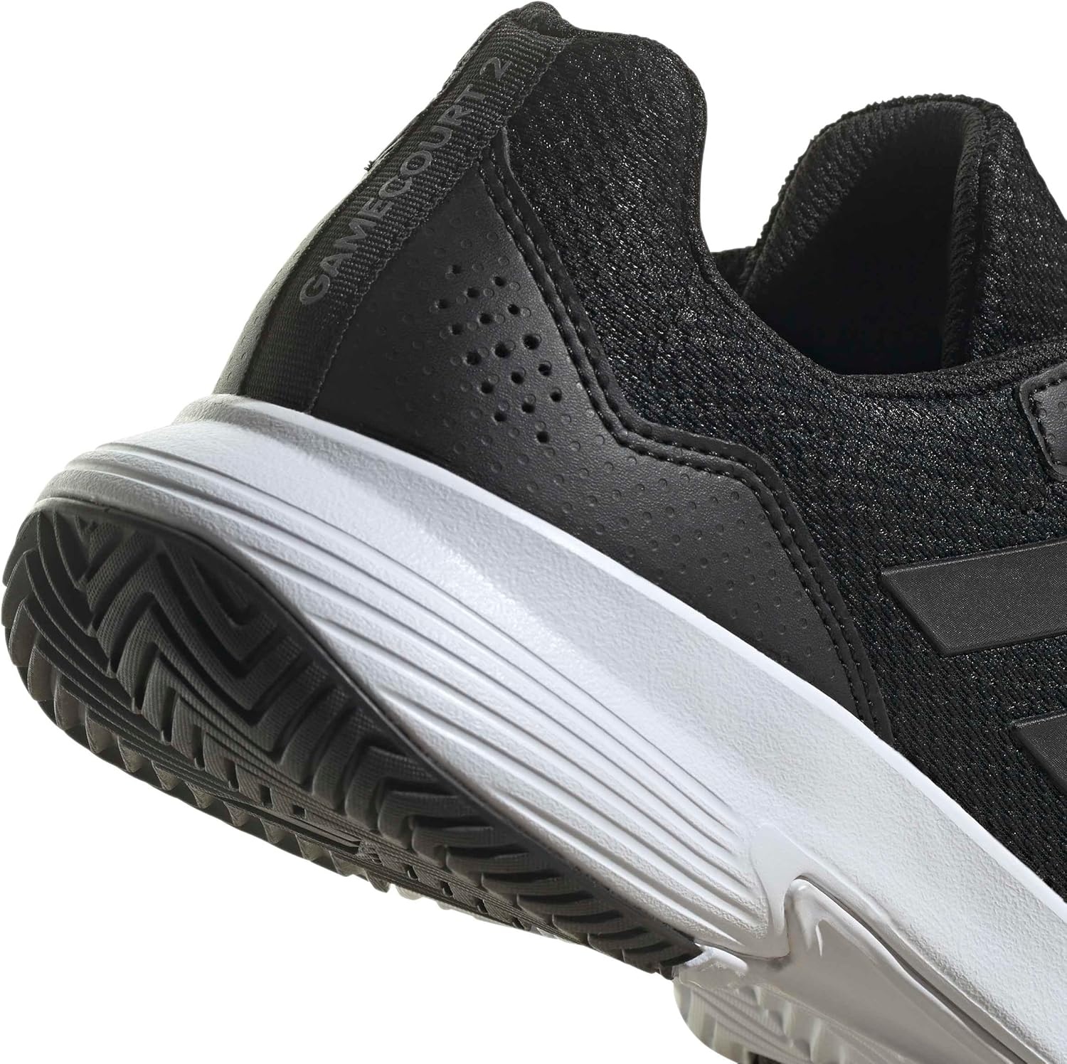 image:imageadidas Mens Gamecourt 2 Tennis ShoesBlackBlackWhite