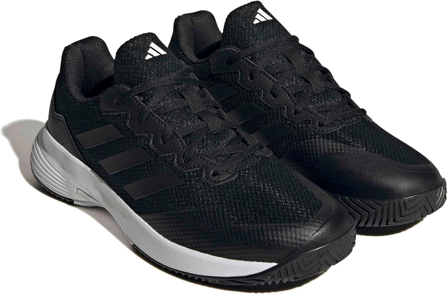 image:imageadidas Mens Gamecourt 2 Tennis ShoesBlackBlackWhite