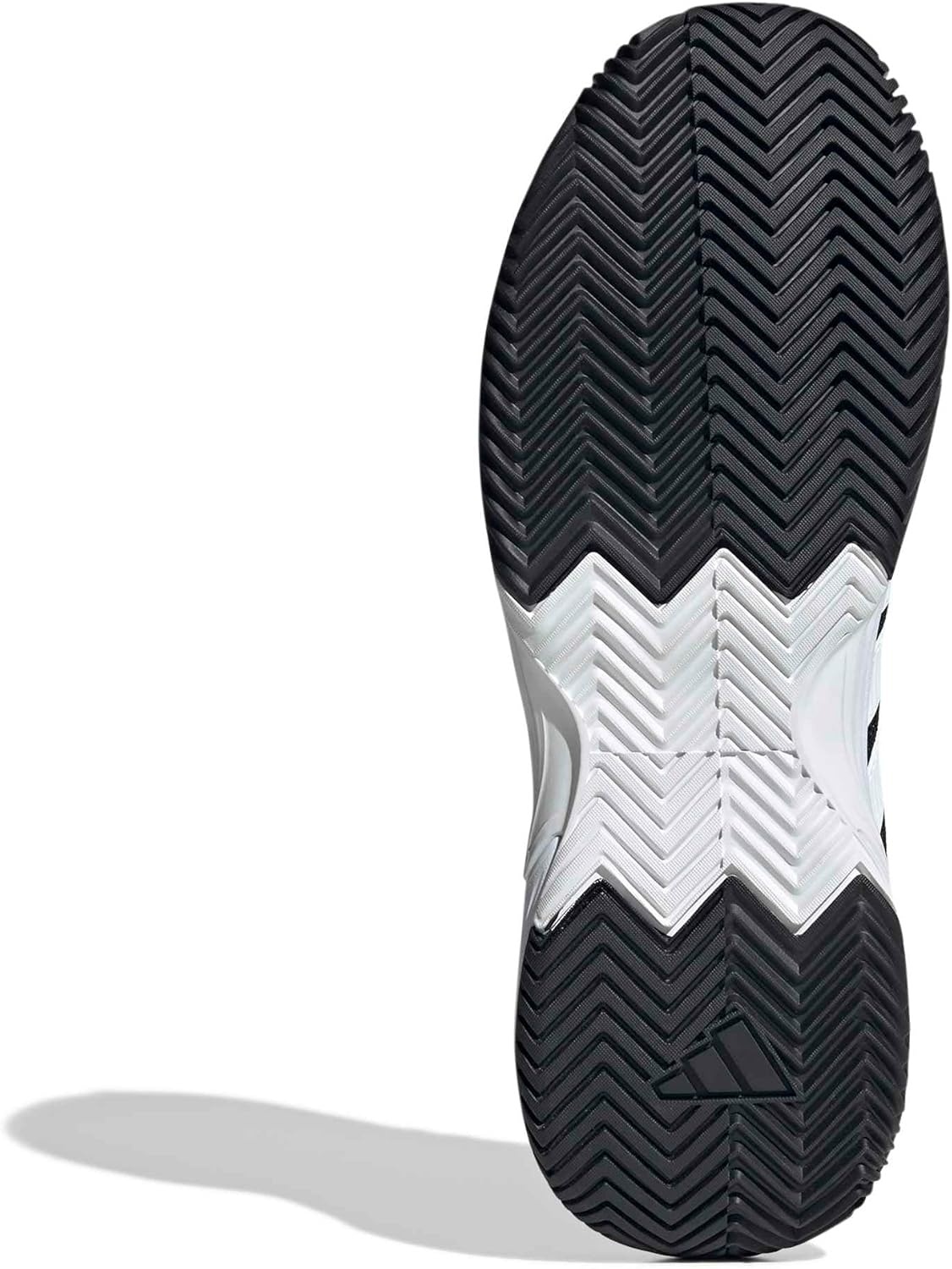 image:imageadidas Mens Gamecourt 2 Tennis ShoesBlackWhiteSilver Metallic
