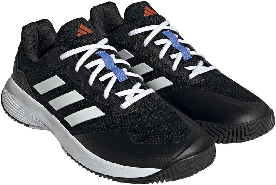 image:imageadidas Mens Gamecourt 2 Tennis ShoesCore BlackWhiteSolar Red