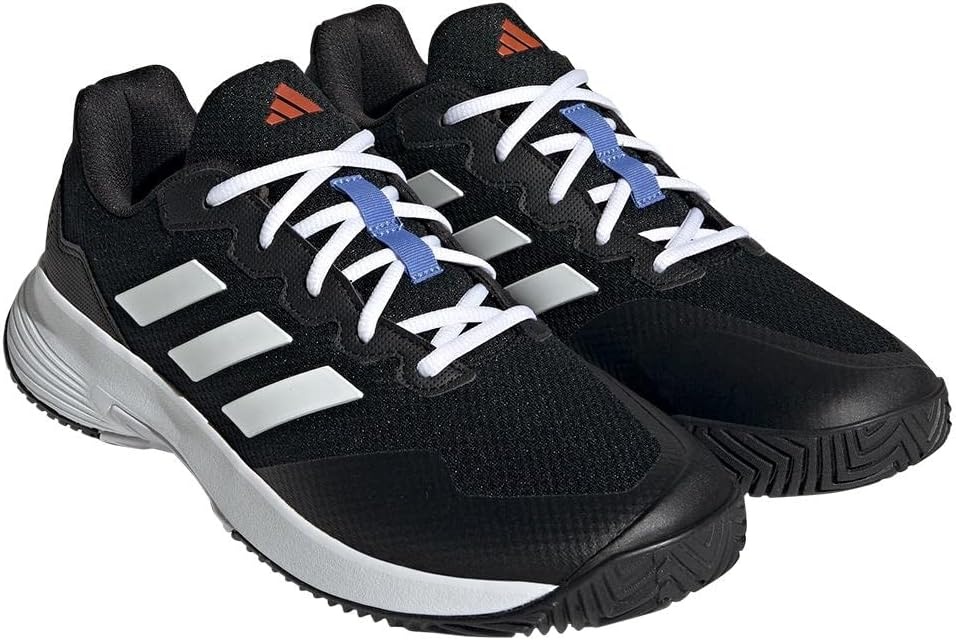 image:imageadidas Mens Gamecourt 2 Tennis ShoesCore BlackWhiteSolar Red