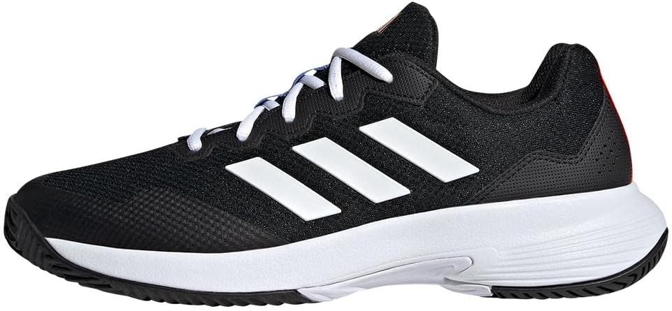 image:imageadidas Mens Gamecourt 2 Tennis ShoesCore BlackWhiteSolar Red