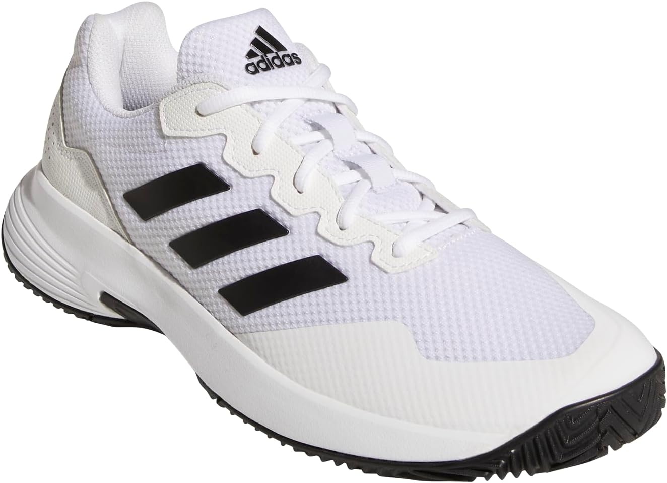 image:imageadidas Mens Gamecourt 2 Tennis ShoesWhiteCore BlackWhite