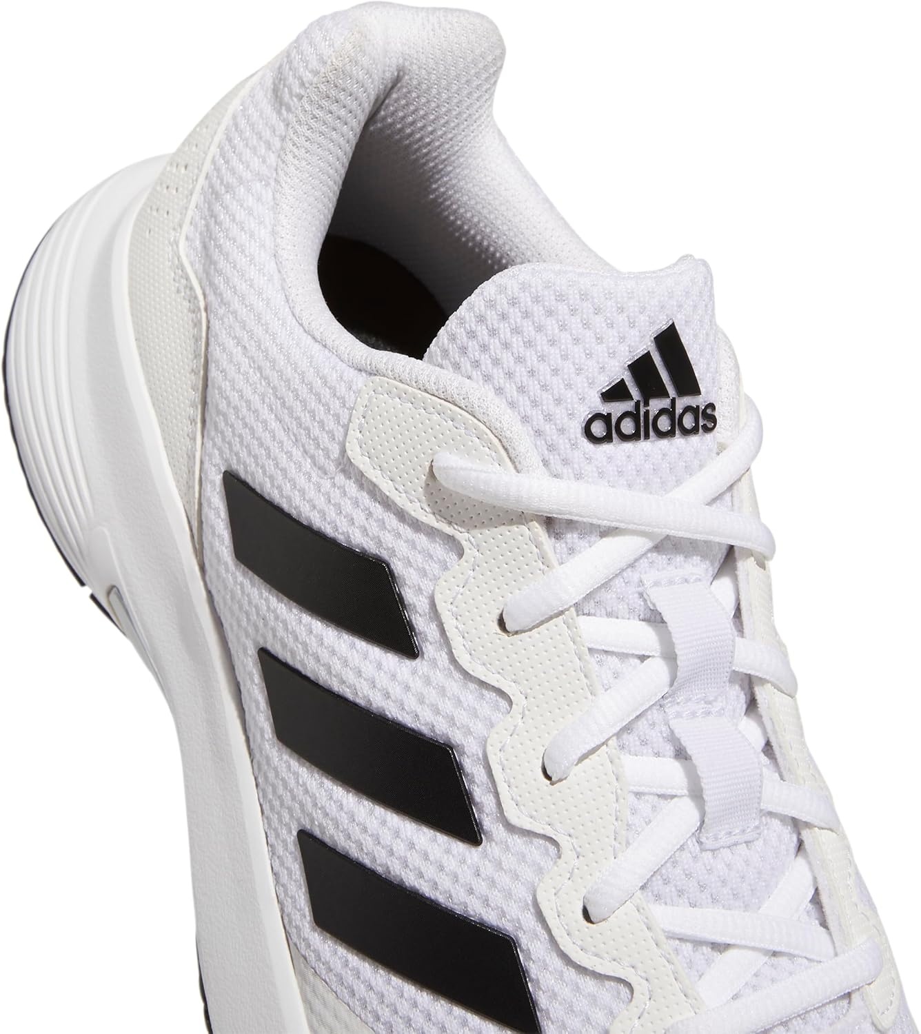 image:imageadidas Mens Gamecourt 2 Tennis ShoesWhiteCore BlackWhite