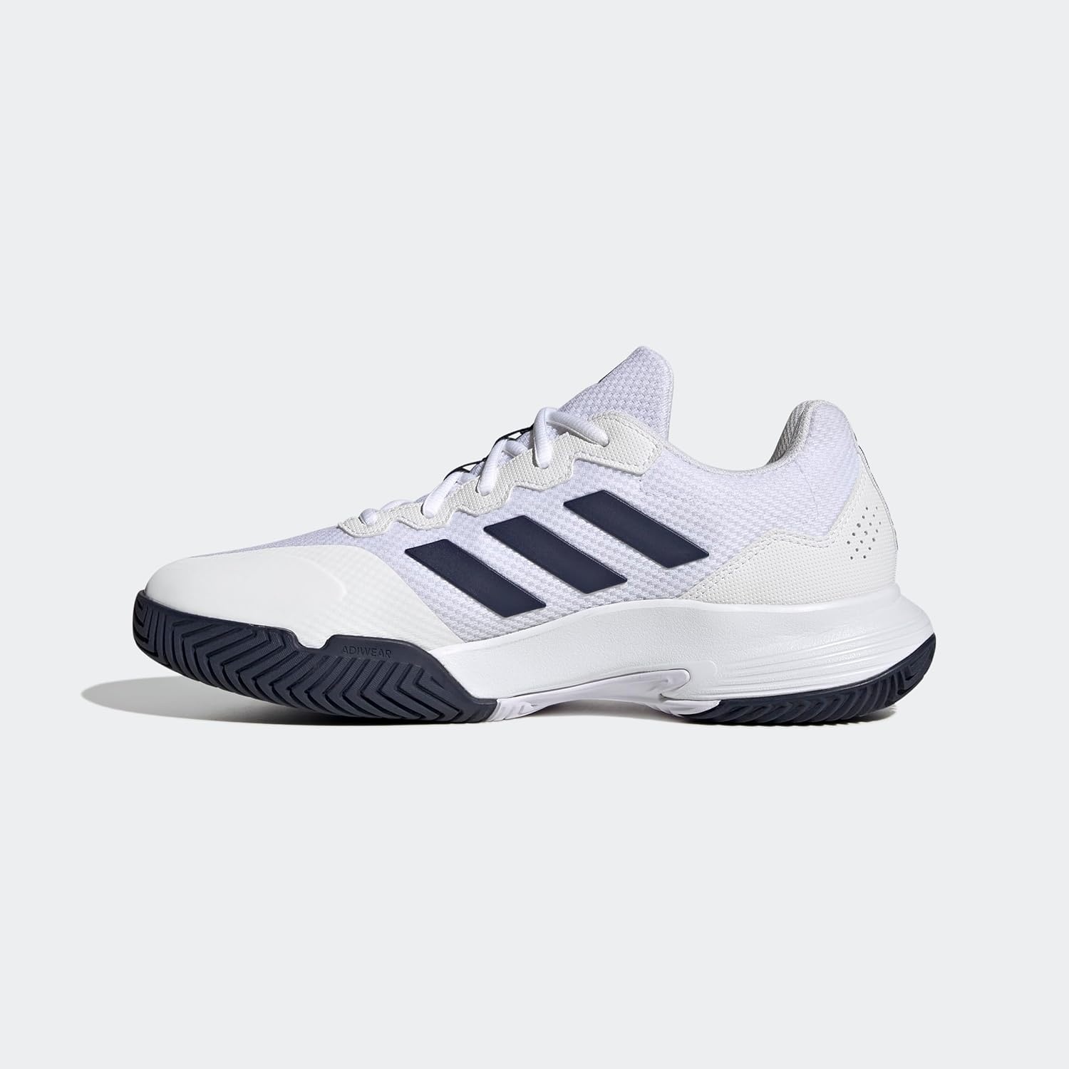 image:imageadidas Mens Gamecourt 2 Tennis ShoesWhiteTeam Navy BlueWhite