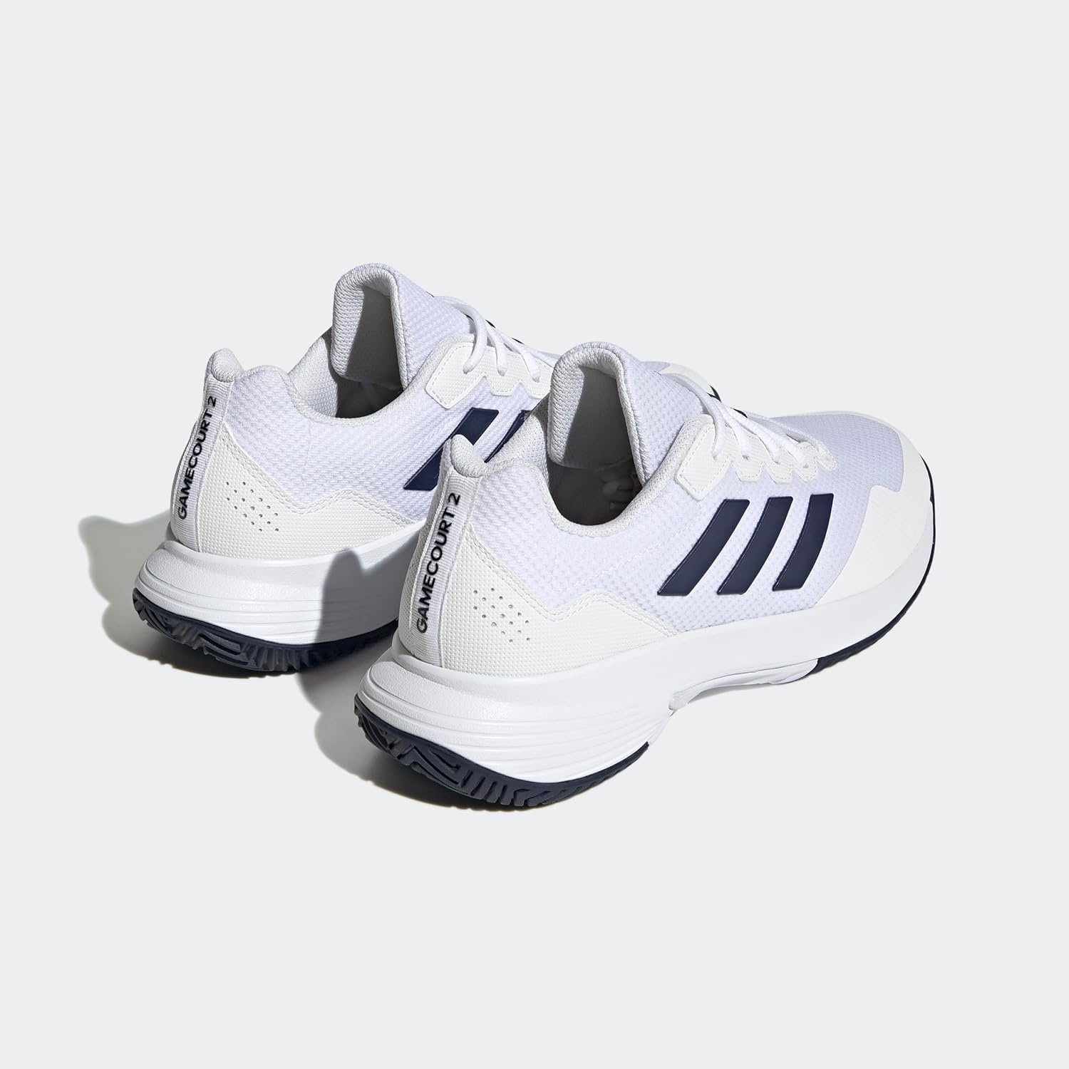 image:imageadidas Mens Gamecourt 2 Tennis ShoesWhiteTeam Navy BlueWhite