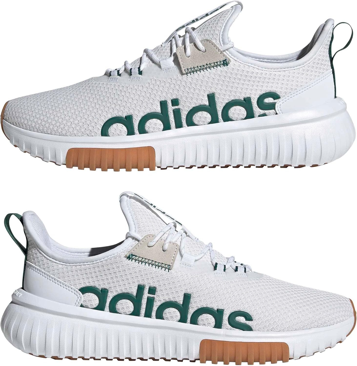 image:imageadidas Mens Kaptir 40 SneakersWhiteCollegiate GreenGum