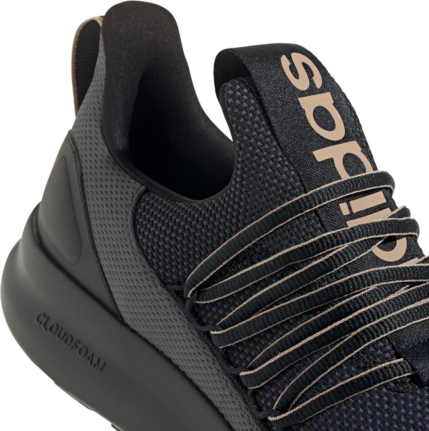image:imageadidas Mens Lite Racer Adapt 70 Running ShoesBlackWarm SandstoneGrey