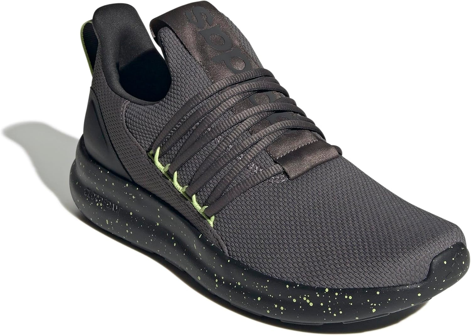 image:imageadidas Mens Lite Racer Adapt 70 Running ShoesCharcoalPulse LimeCarbon