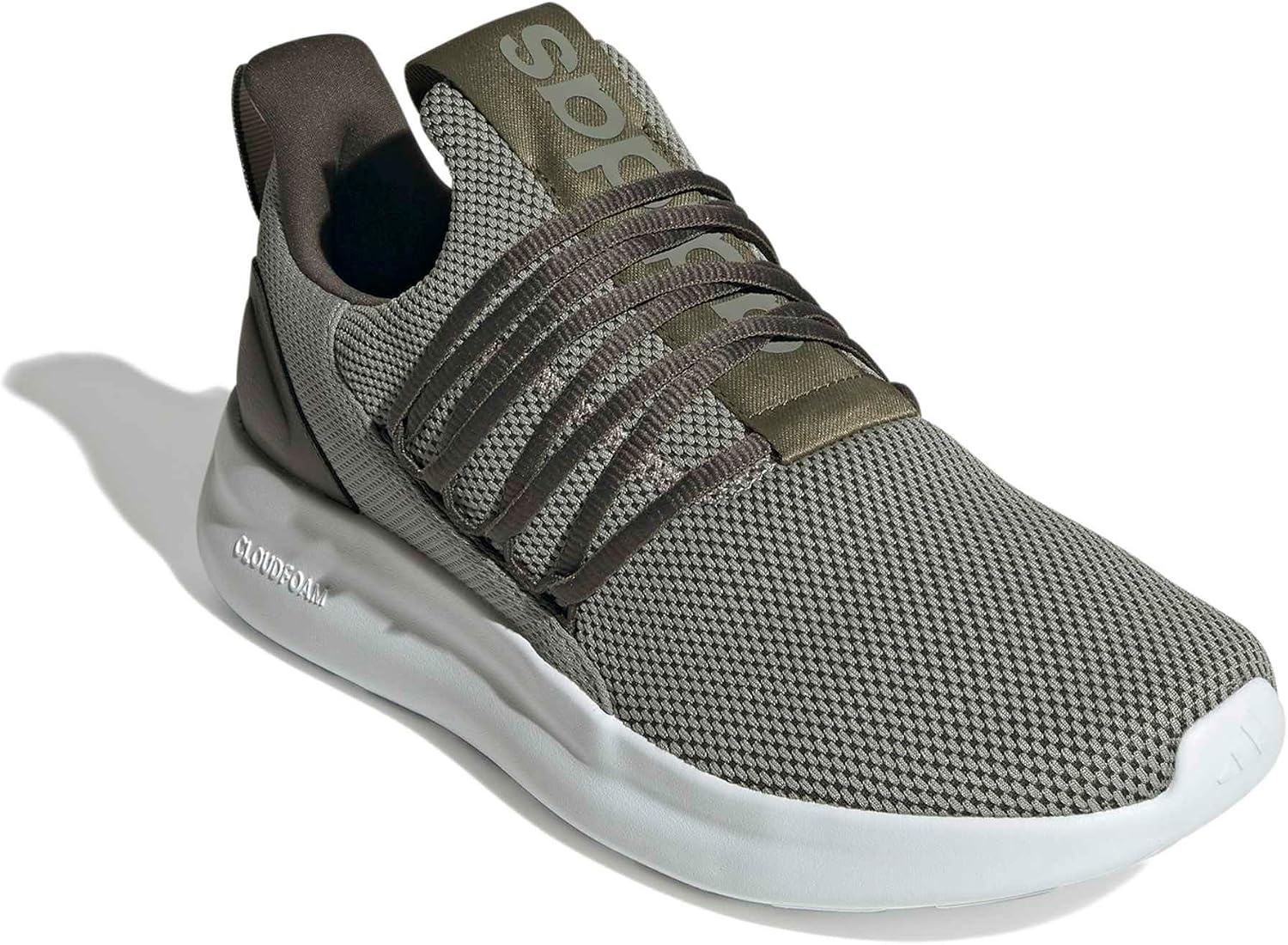 image:imageadidas Mens Lite Racer Adapt 70 Running ShoesSilver PebbleShadow OliveOlive Strata