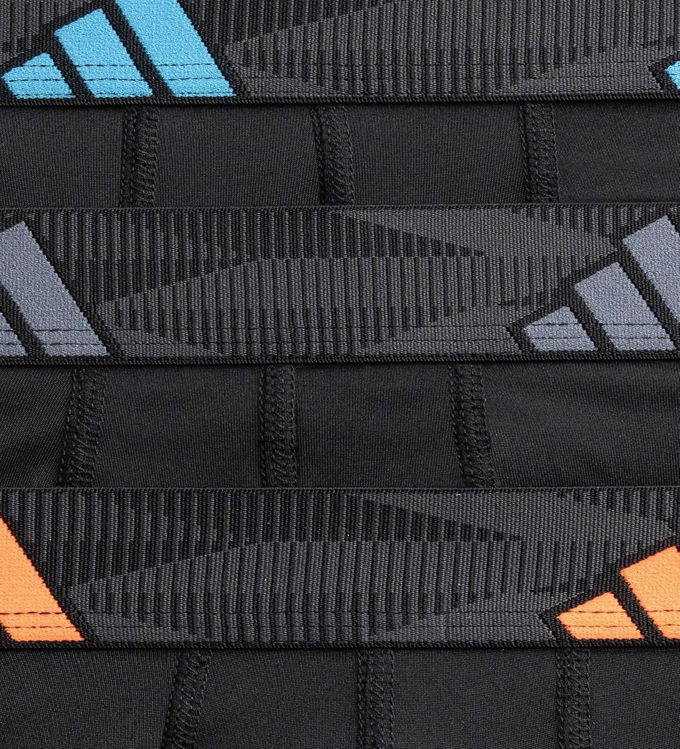 image:imageadidas Mens Microfiber Boxer Briefs 3Pack or 5Pack Performance Stretch MoistureWicking UnderwearBlackLucid AquamarinePure Orange