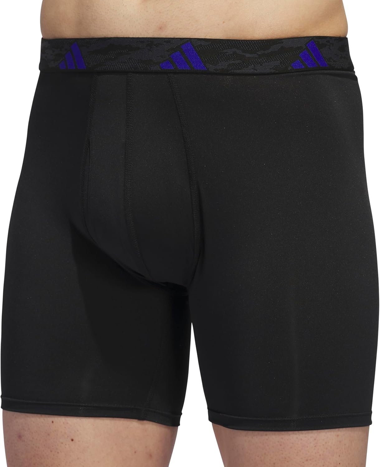 image:imageadidas Mens Microfiber Boxer Briefs 3Pack or 5Pack Performance Stretch MoistureWicking UnderwearBlackTeam Royal BlueBetter Scarlet