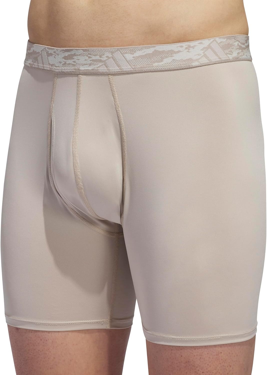 image:imageadidas Mens Microfiber Boxer Briefs 3Pack or 5Pack Performance Stretch MoistureWicking UnderwearWonder BeigeCarbon GreyOnix Grey