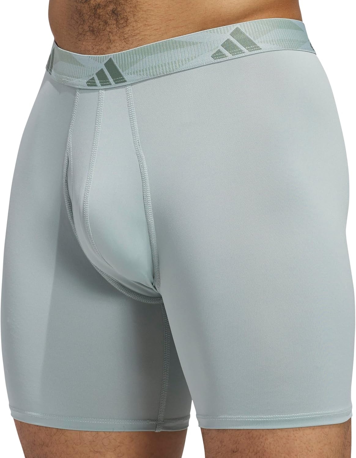 image:imageadidas Mens Microfiber Boxer Briefs 3Pack or 5Pack Performance Stretch MoistureWicking UnderwearWonder Sage GreenGrey SixWonder Cargo Khaki