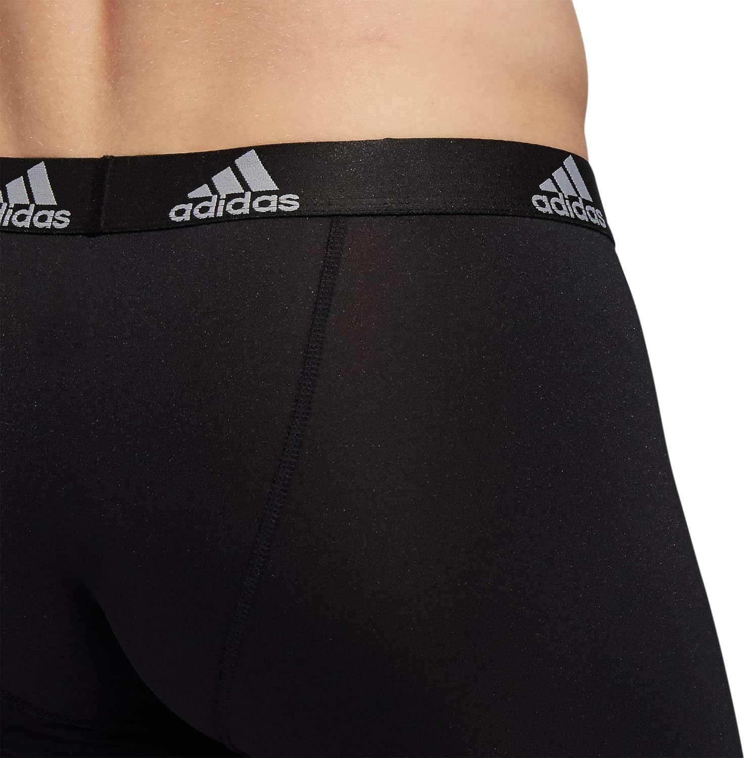 image:imageadidas Mens Microfiber Long Boxer Briefs 3Pack MoistureWicking Performance Stretch UnderwearBlackLight Onix GreyPerformance
