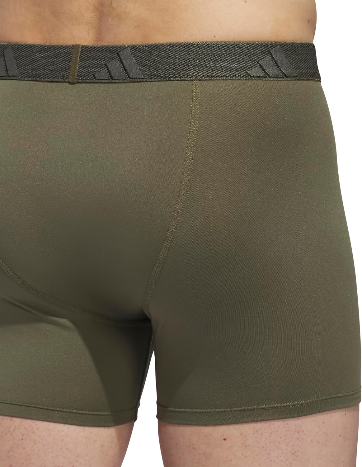 image:imageadidas Mens Microfiber Trunk Briefs 3Pack Performance Stretch MoistureWicking UnderwearOlive Strata GreenBlackOnix Grey