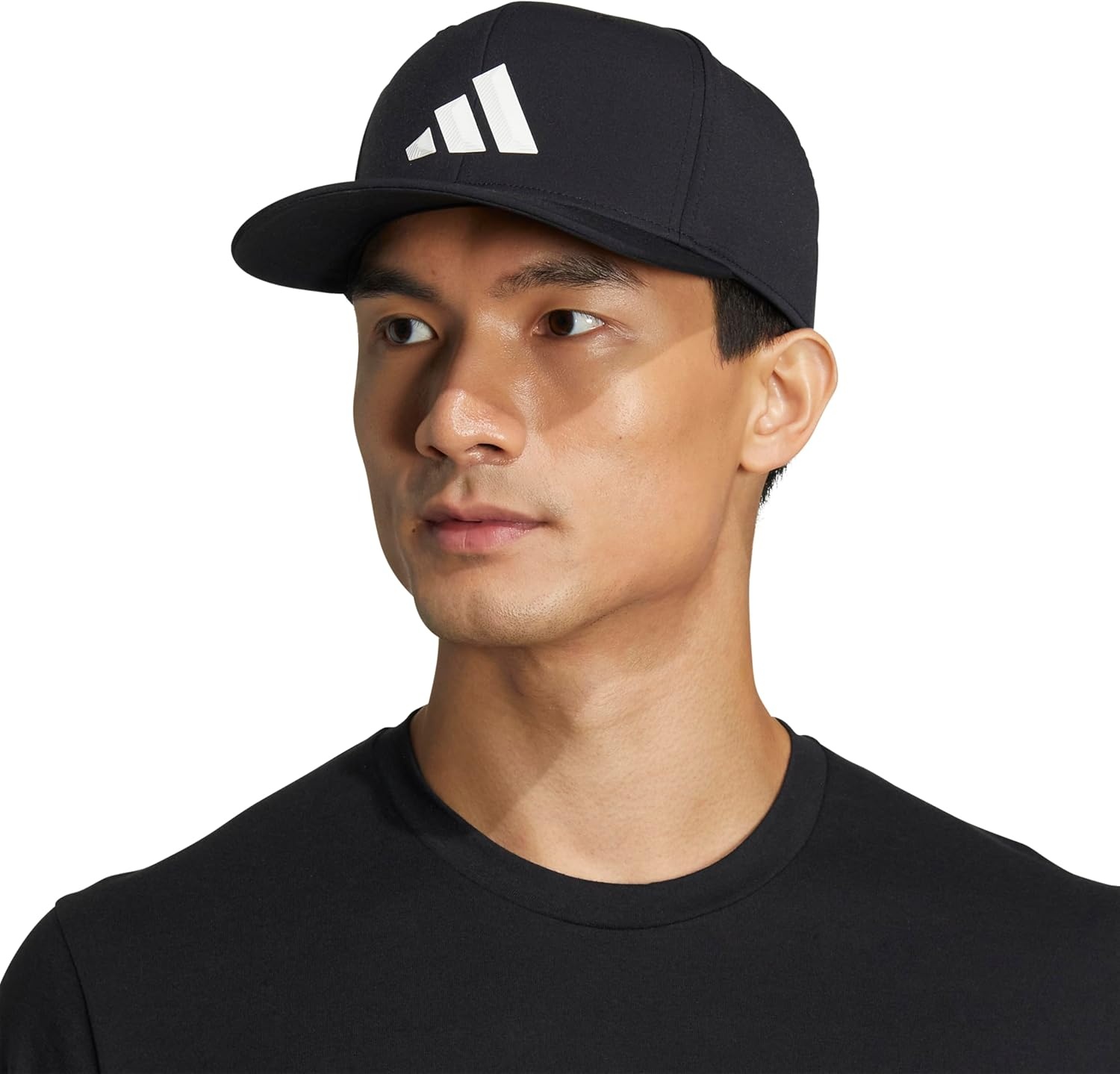 image:imageadidas Mens Midrange Hat Athletic Snapback Cap with LogoBlackWhite3bar