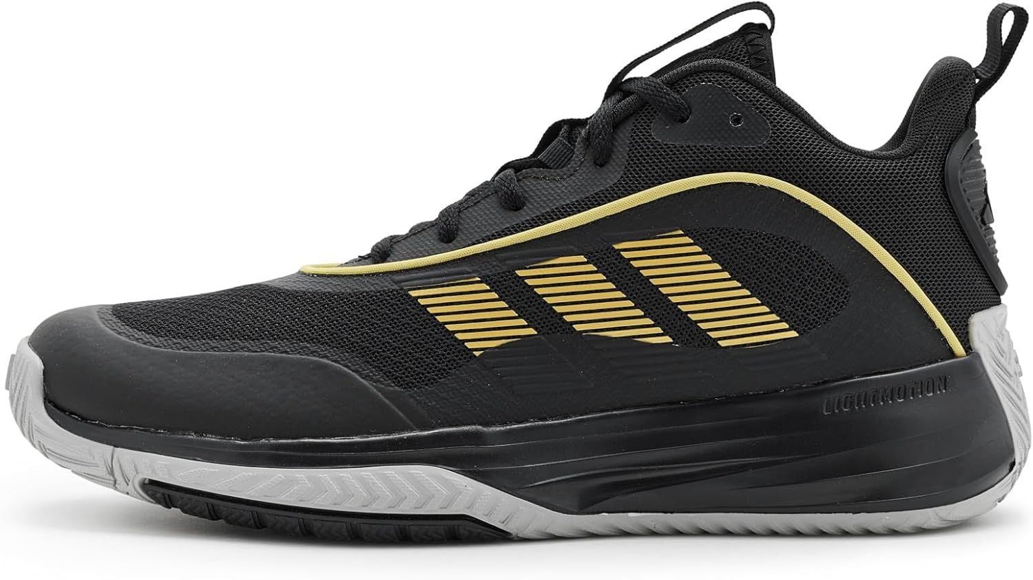 image:imageadidas Mens Own The Game 30 Basketball ShoeBlackGold MetallicSolid Grey