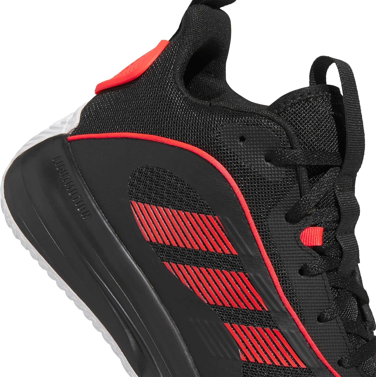image:imageadidas Mens Own The Game 30 Basketball ShoeBlackLucid RedWhite