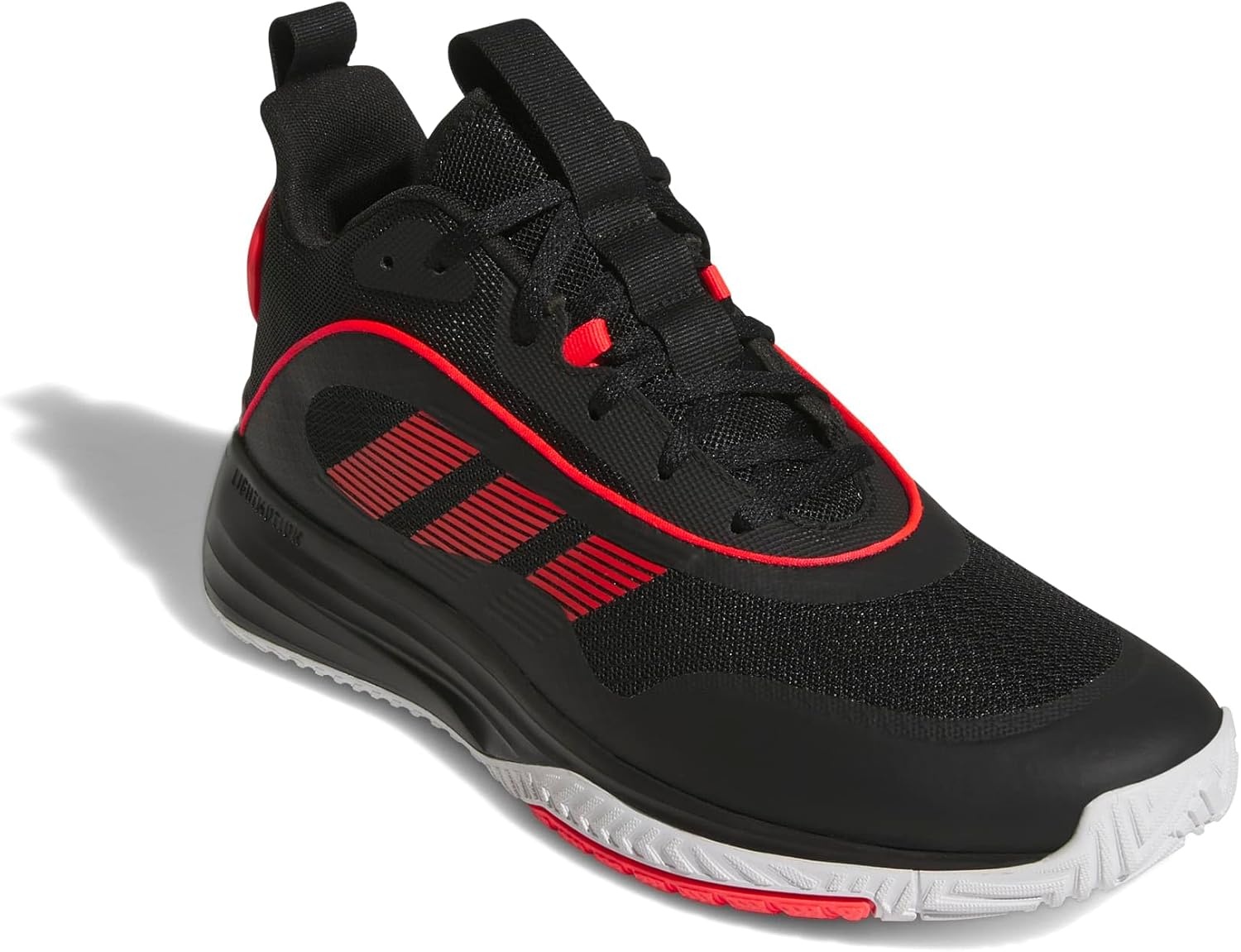 image:imageadidas Mens Own The Game 30 Basketball ShoeBlackLucid RedWhite