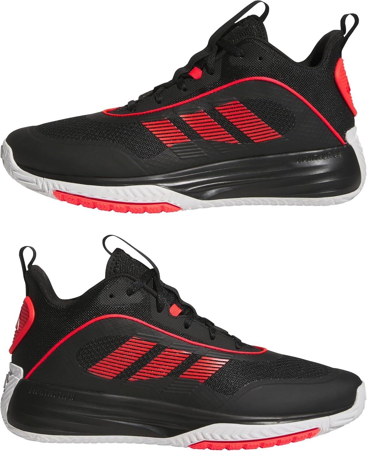 image:imageadidas Mens Own The Game 30 Basketball ShoeBlackLucid RedWhite