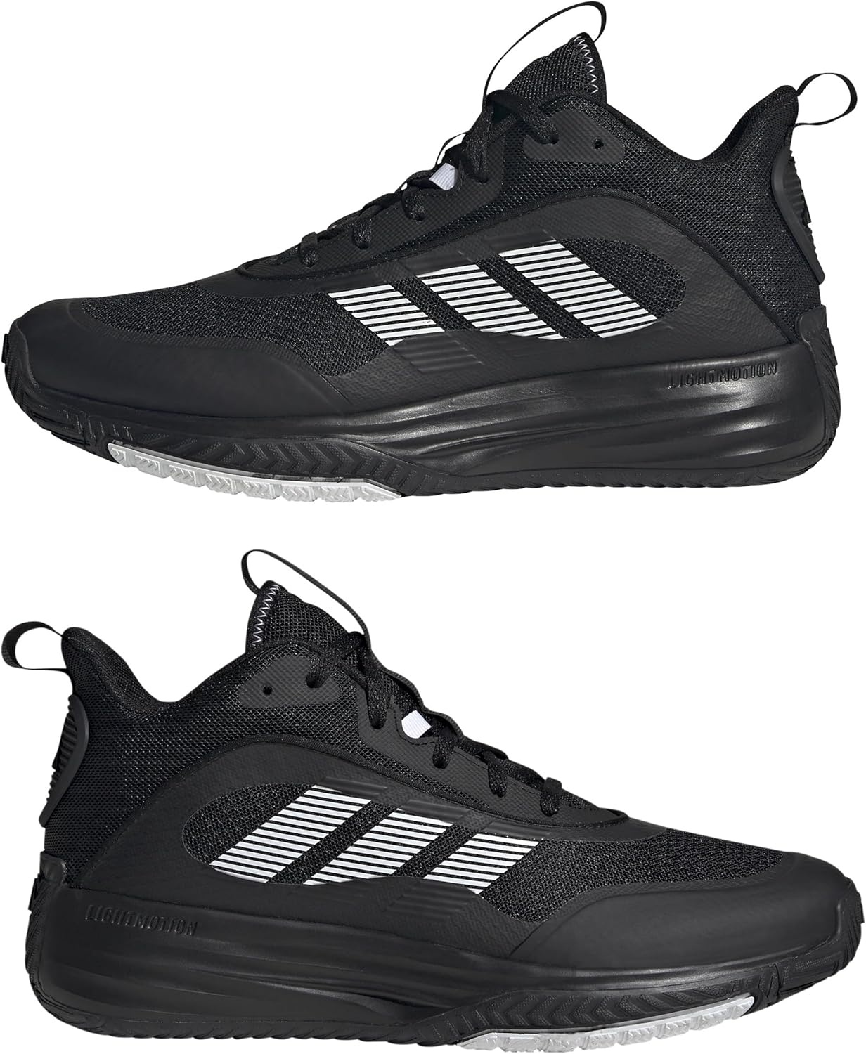 image:imageadidas Mens Own The Game 30 Basketball ShoeBlackWhiteBlack