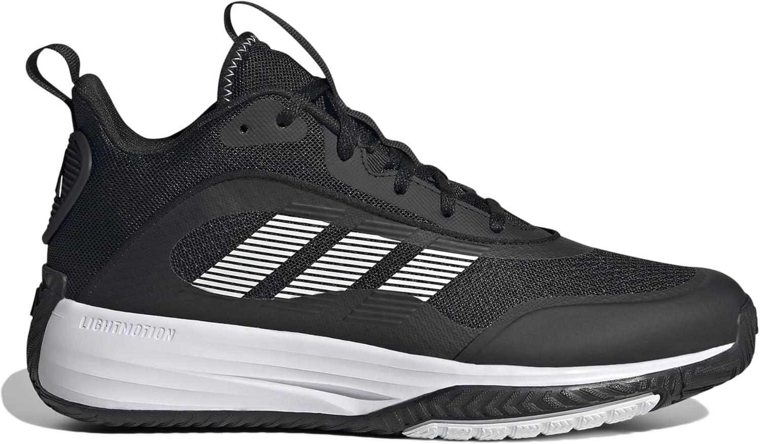 image:imageadidas Mens Own The Game 30 Basketball ShoeCore BlackWhiteWhite