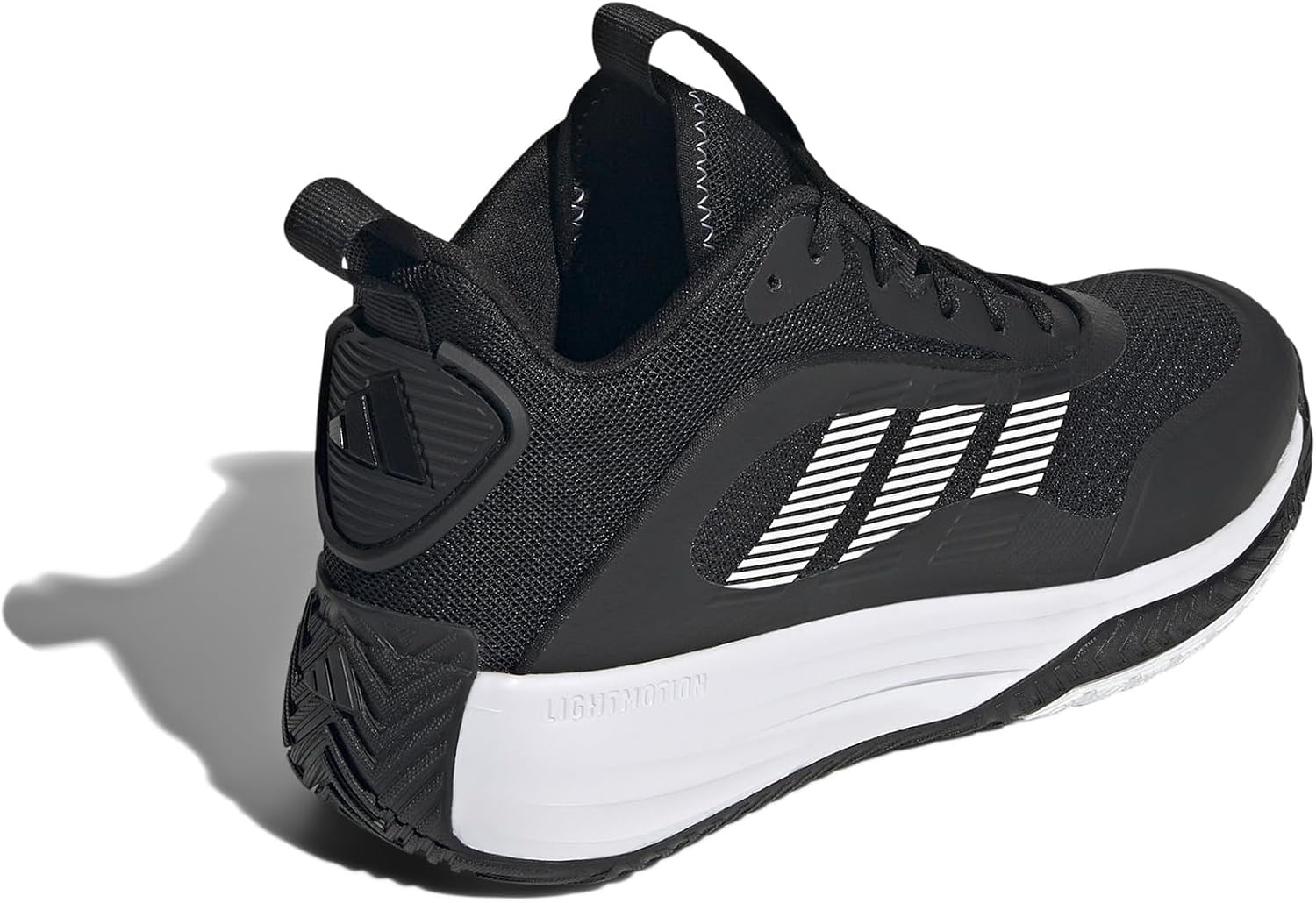 image:imageadidas Mens Own The Game 30 Basketball ShoeCore BlackWhiteWhite