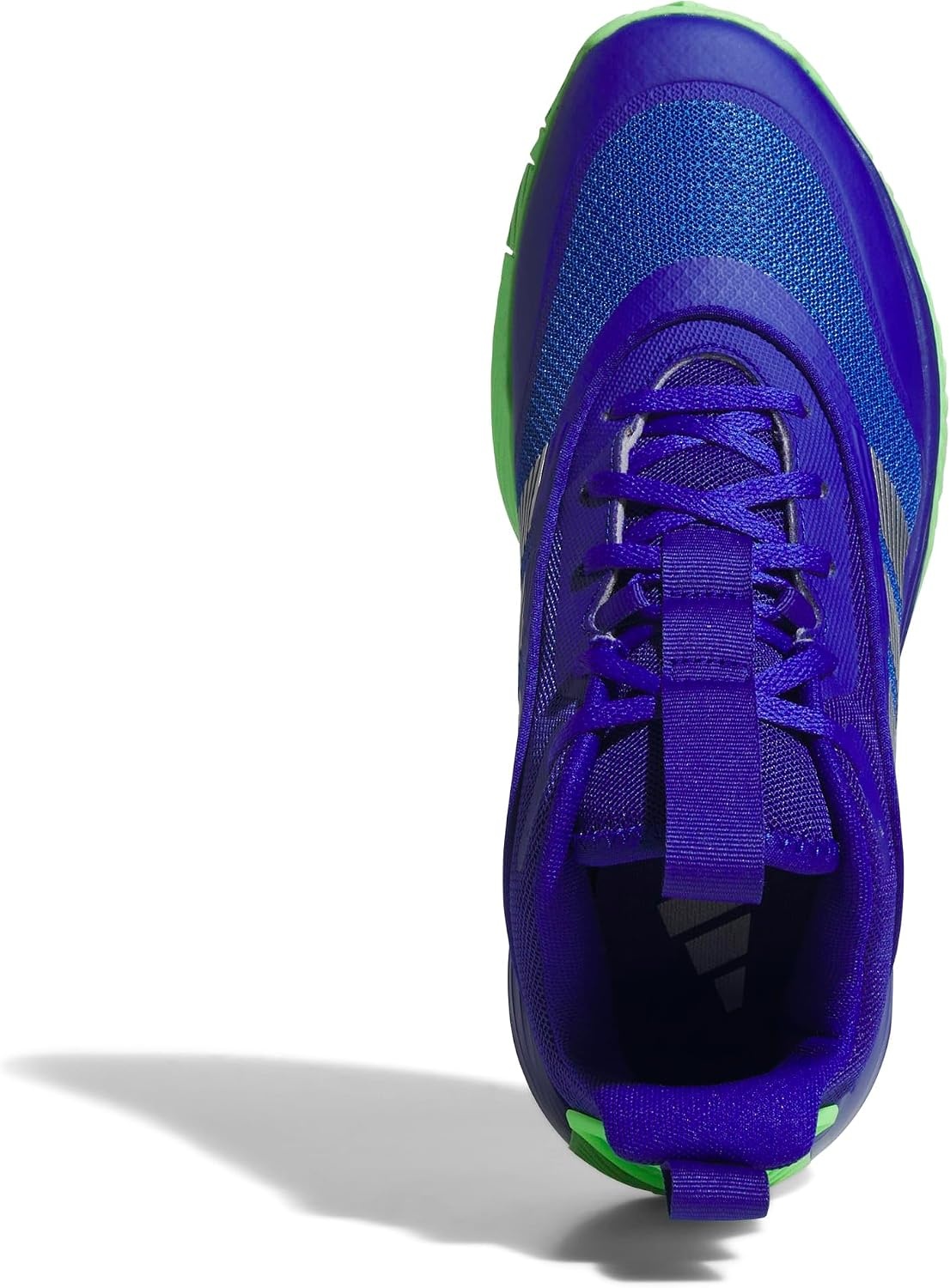 image:imageadidas Mens Own The Game 30 Basketball ShoeLucid BlueSilver MetallicLime Burst