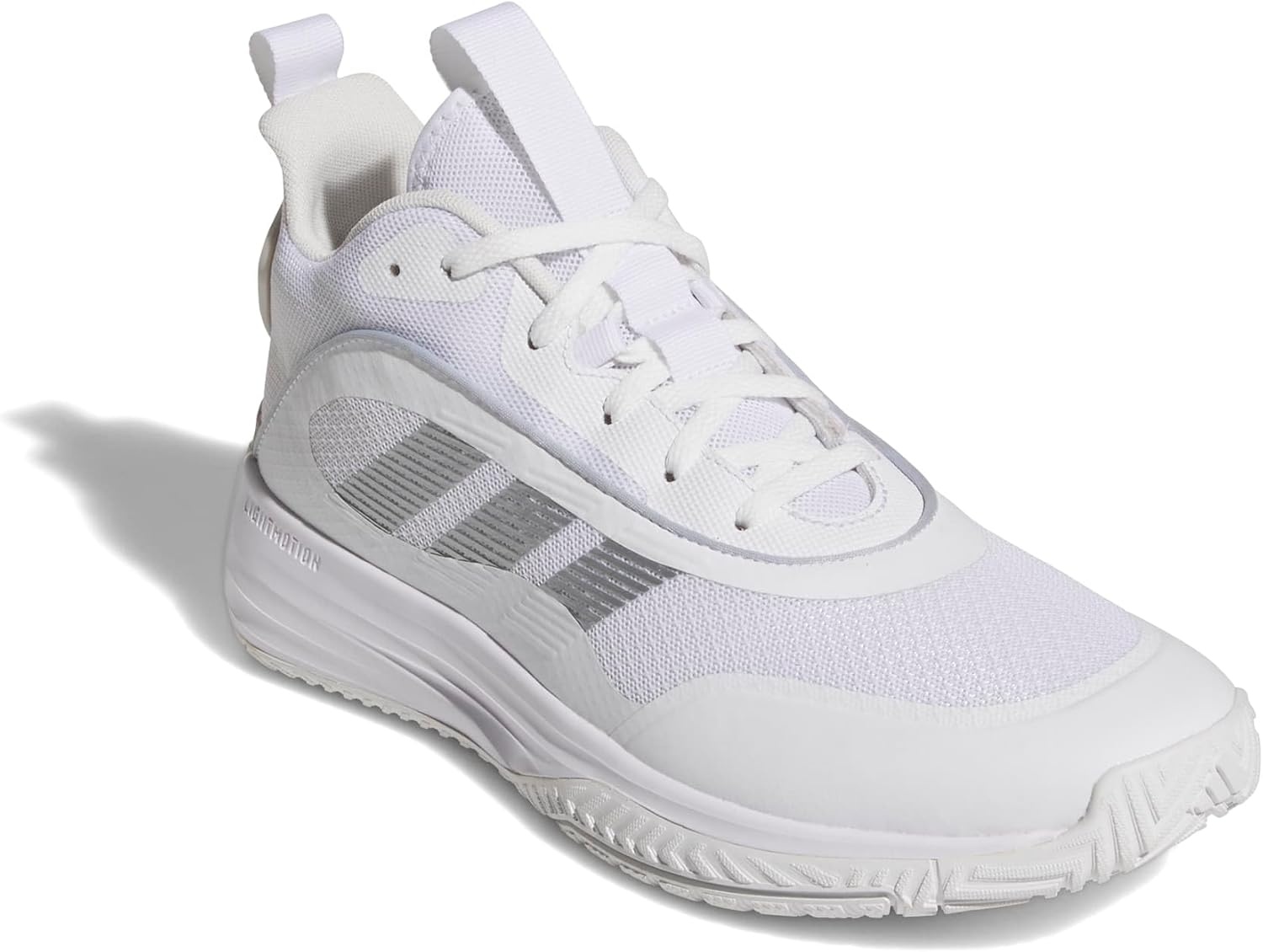 image:imageadidas Mens Own The Game 30 Basketball ShoeWhiteSilver MetallicGrey