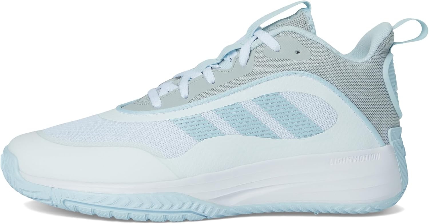 image:imageadidas Mens Own The Game 30 Basketball ShoeWhiteSky TintGrey