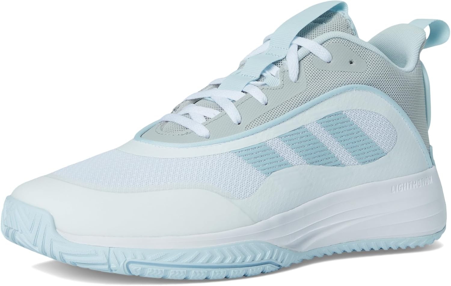 image:imageadidas Mens Own The Game 30 Basketball ShoeWhiteSky TintGrey