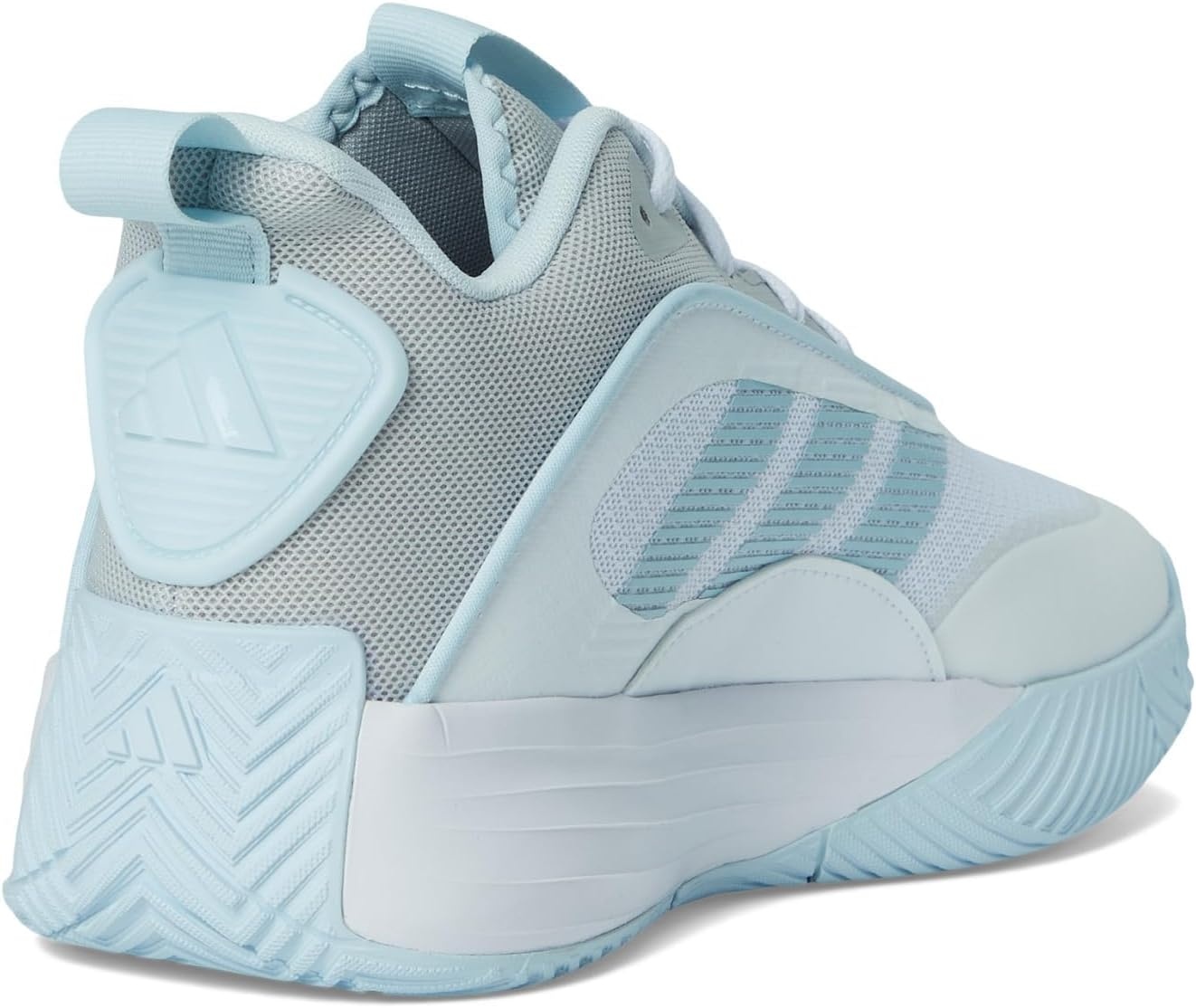 image:imageadidas Mens Own The Game 30 Basketball ShoeWhiteSky TintGrey