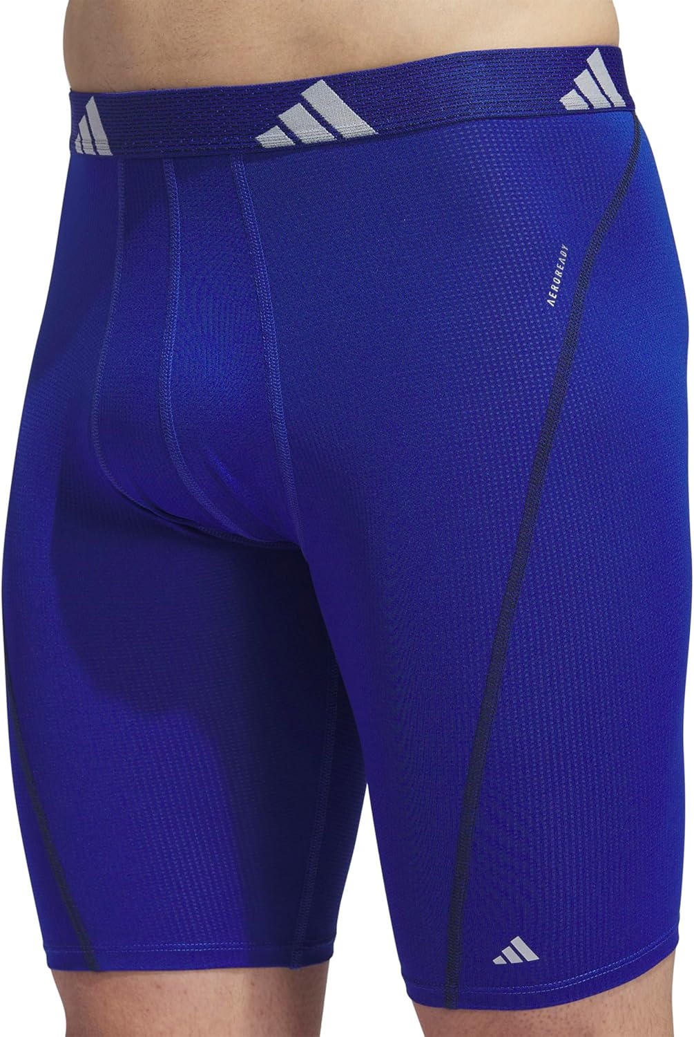 image:imageadidas Mens Performance Mesh Long Boxer Briefs 3Pack Breathable Workout UnderwearTeam Royal BlueLegend Ink BlueOnix Grey
