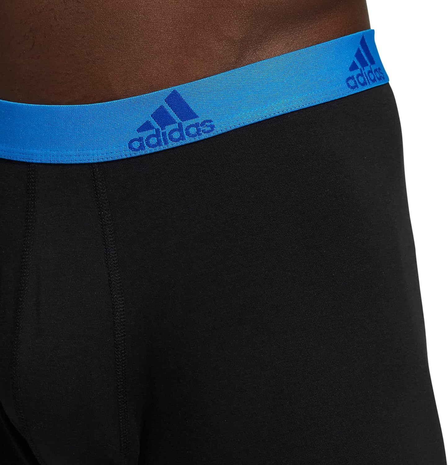 image:imageadidas Mens Performance Stretch Cotton Boxer Briefs Mens Underwear Boxer Brief Soft Stretch Superior Comfort 3PackBlackBlue RushLegacy Teal Green