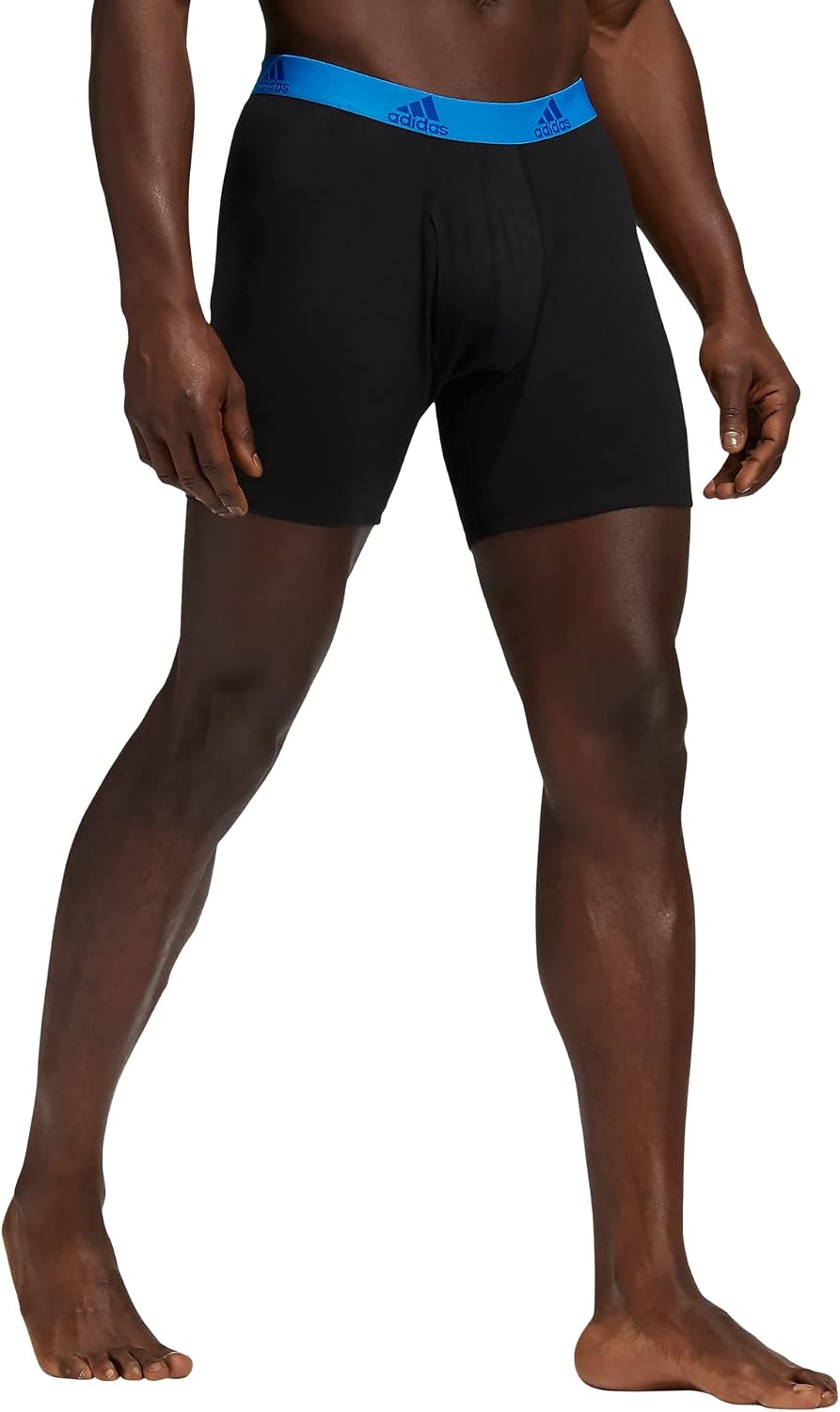 image:imageadidas Mens Performance Stretch Cotton Boxer Briefs Mens Underwear Boxer Brief Soft Stretch Superior Comfort 3PackBlackBlue RushLegacy Teal Green