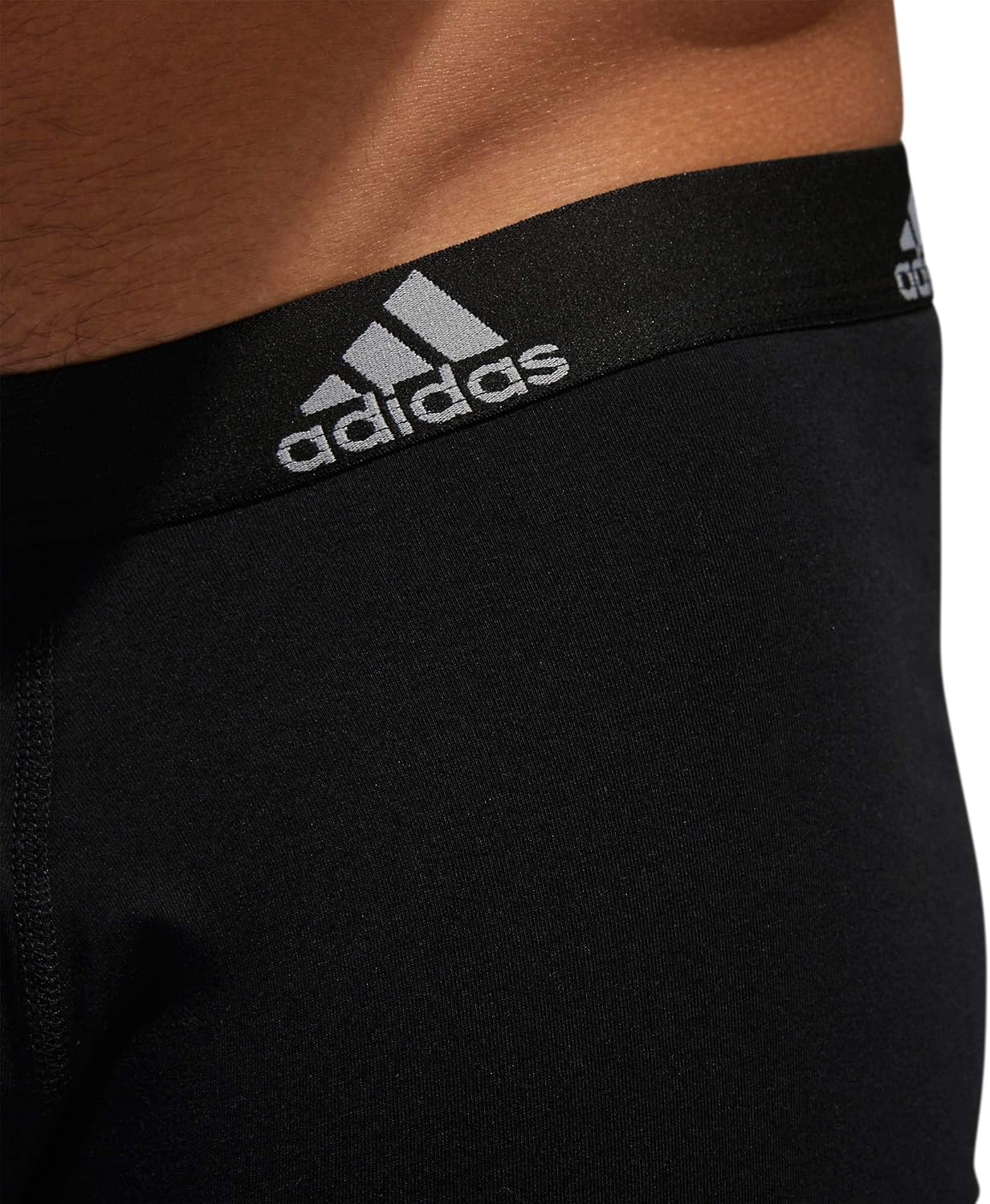 image:imageadidas Mens Performance Stretch Cotton Boxer Briefs Mens Underwear Boxer Brief Soft Stretch Superior Comfort 3PackBlackLight Onix Grey