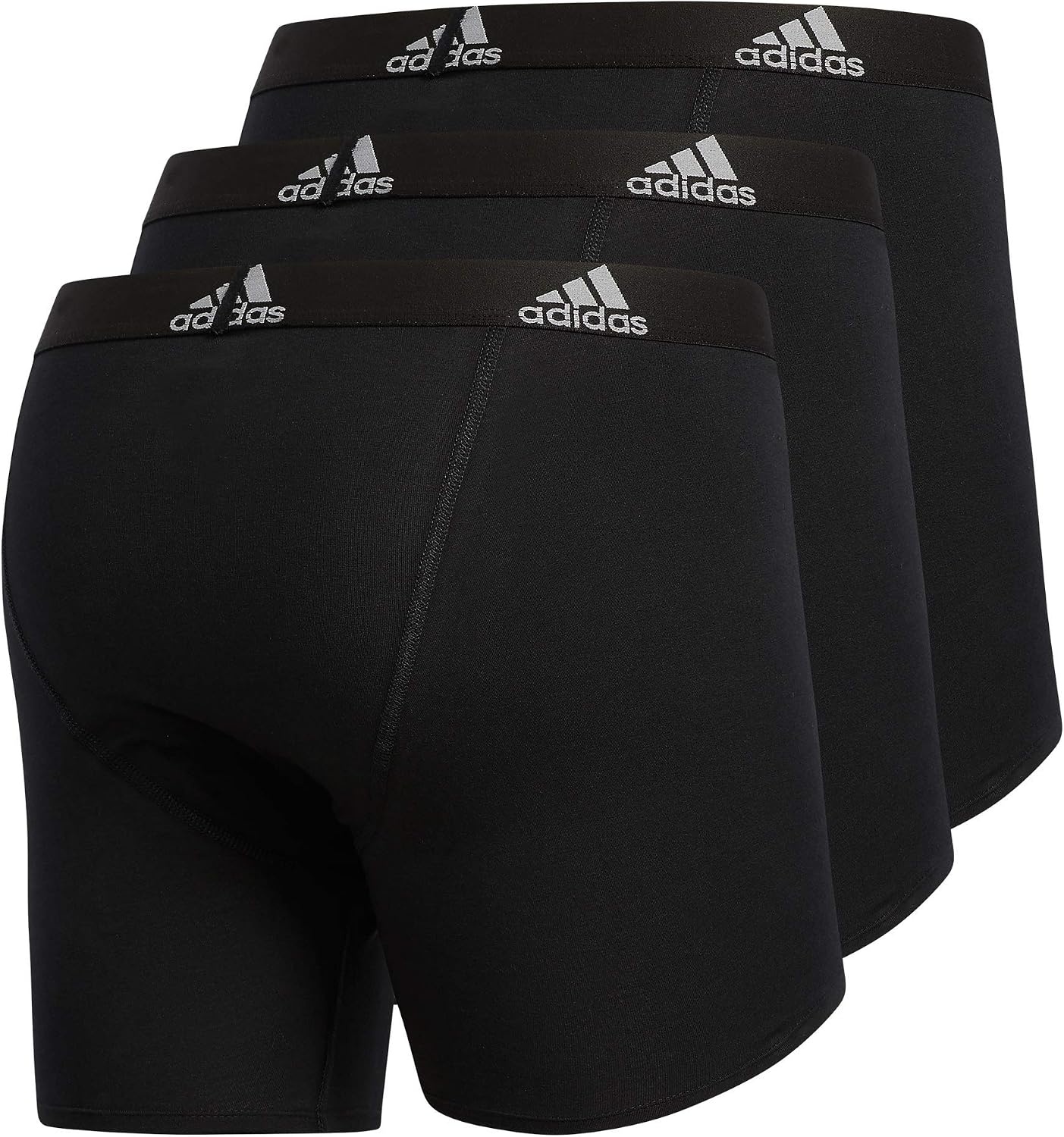 image:imageadidas Mens Performance Stretch Cotton Boxer Briefs Mens Underwear Boxer Brief Soft Stretch Superior Comfort 3PackBlackLight Onix Grey