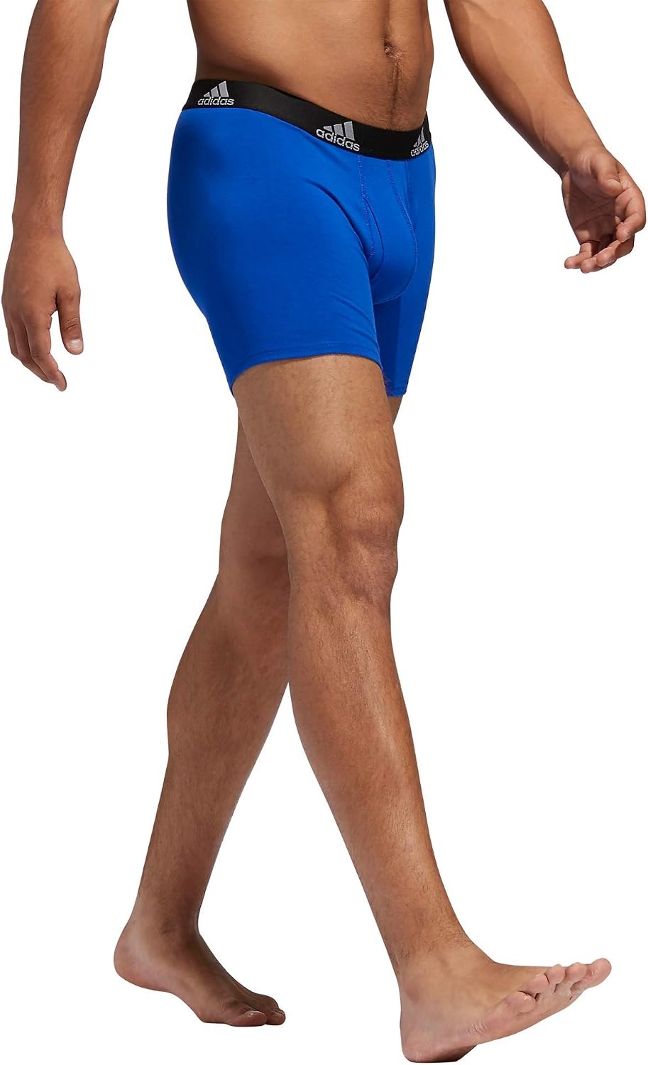 image:imageadidas Mens Performance Stretch Cotton Boxer Briefs Mens Underwear Boxer Brief Soft Stretch Superior Comfort 3PackBold BlueOnix GreyBlack
