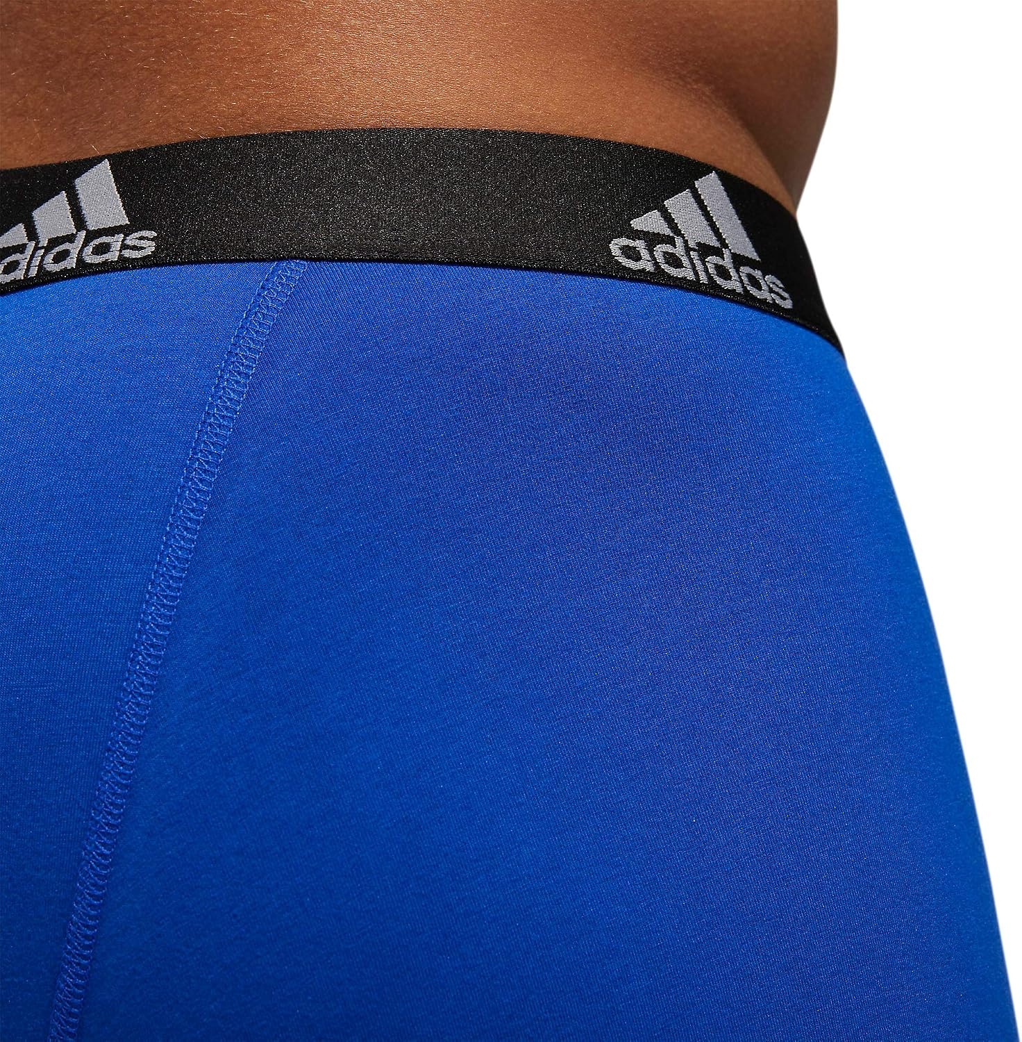 image:imageadidas Mens Performance Stretch Cotton Boxer Briefs Mens Underwear Boxer Brief Soft Stretch Superior Comfort 3PackBold BlueOnix GreyBlack