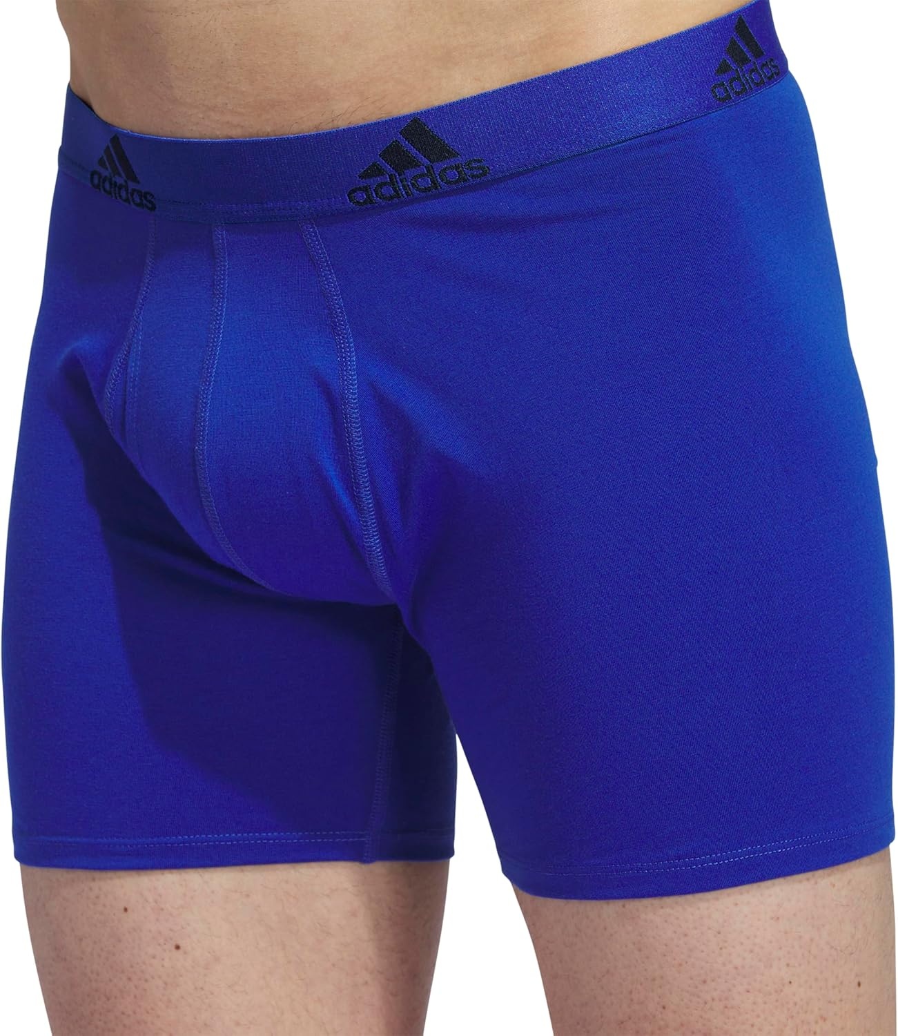 image:imageadidas Mens Performance Stretch Cotton Boxer Briefs Mens Underwear Boxer Brief Soft Stretch Superior Comfort 3PackTeam Royal BlueOnix GreyLegend Ink Blue