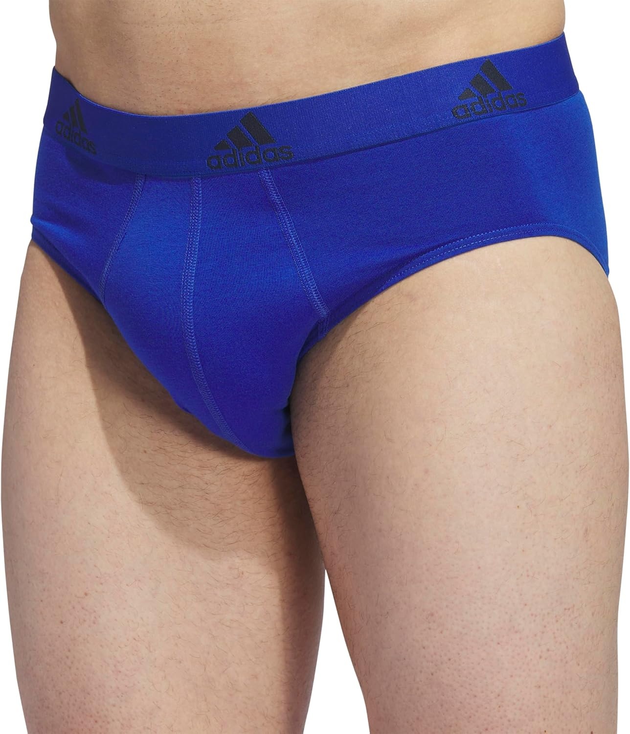image:imageadidas Mens Performance Stretch Cotton Brief Underwear 3pack Designed for Active Comfort and All Day WearTeam Royal BlueOnix GreyLegend Ink Blue