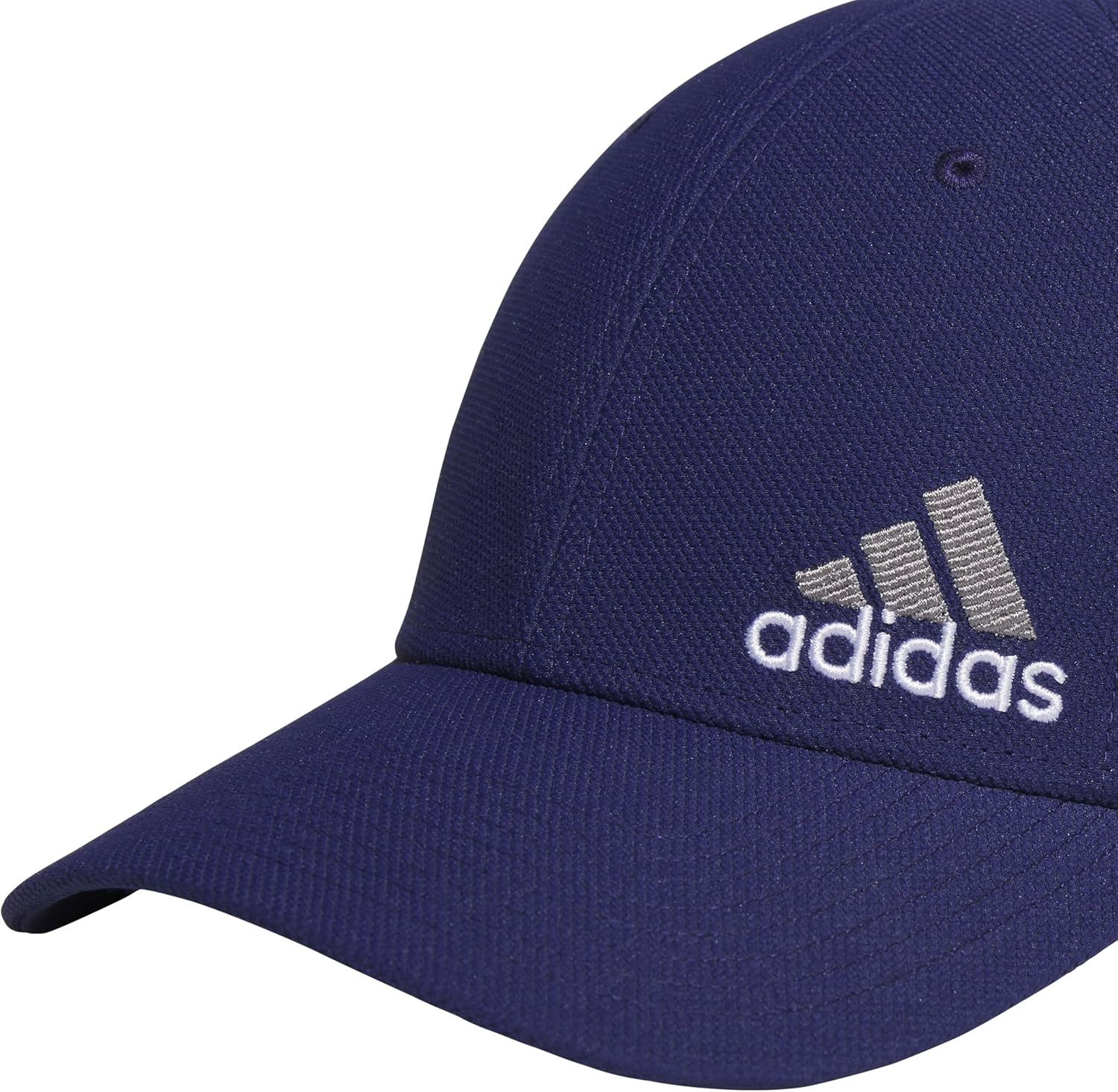image:imageadidas Mens Release 3 Structured Stretch Fit CapDark BlueGreyWhite