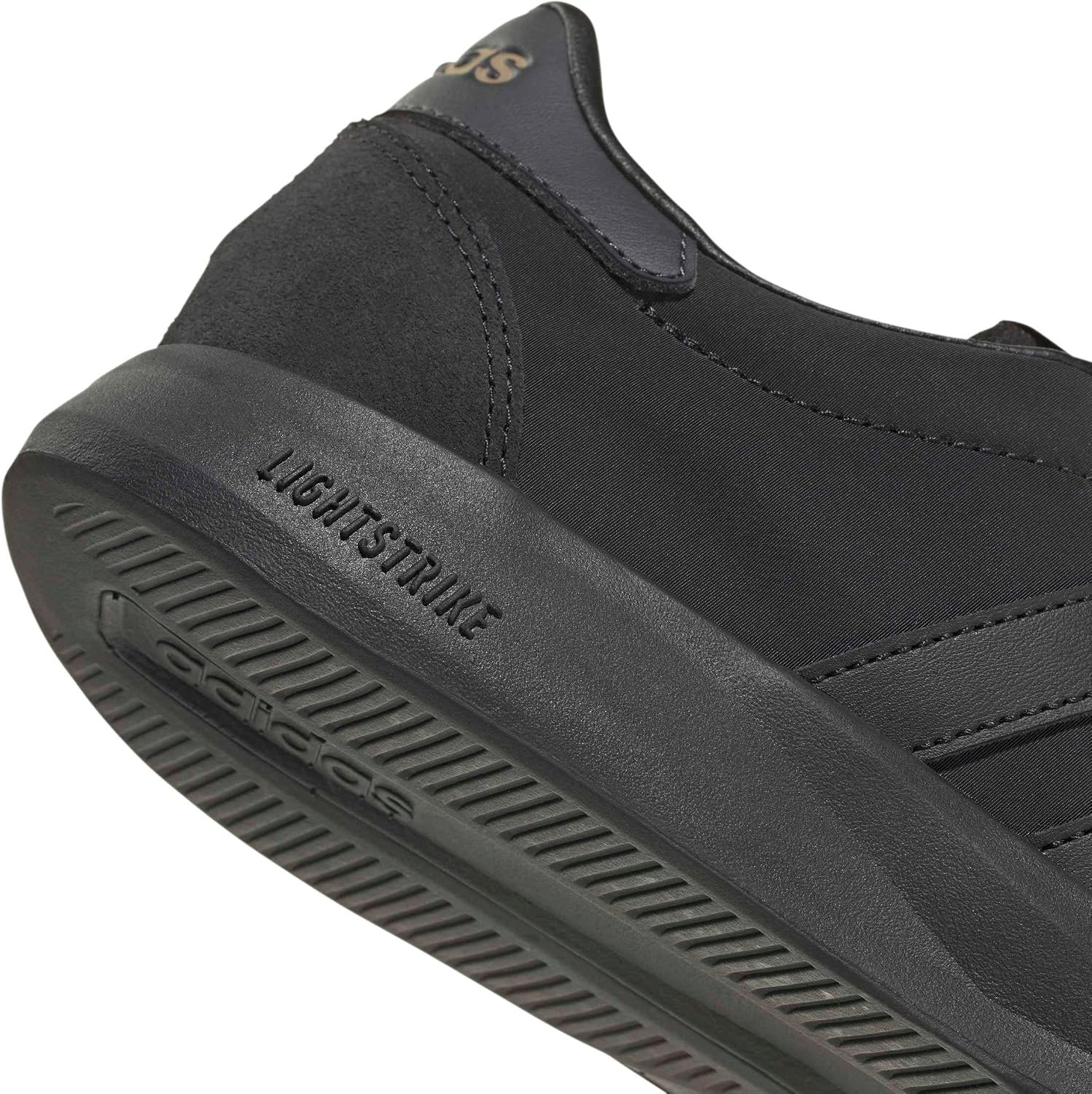 image:imageadidas Mens Run 7626 Lace Up Sneakers Shoes Casual WhiteBlackBlackAmber Gum