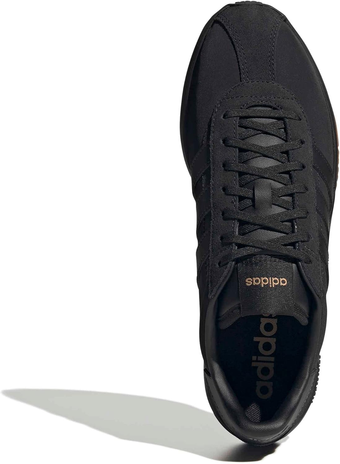 image:imageadidas Mens Run 7626 Lace Up Sneakers Shoes Casual WhiteBlackBlackAmber Gum
