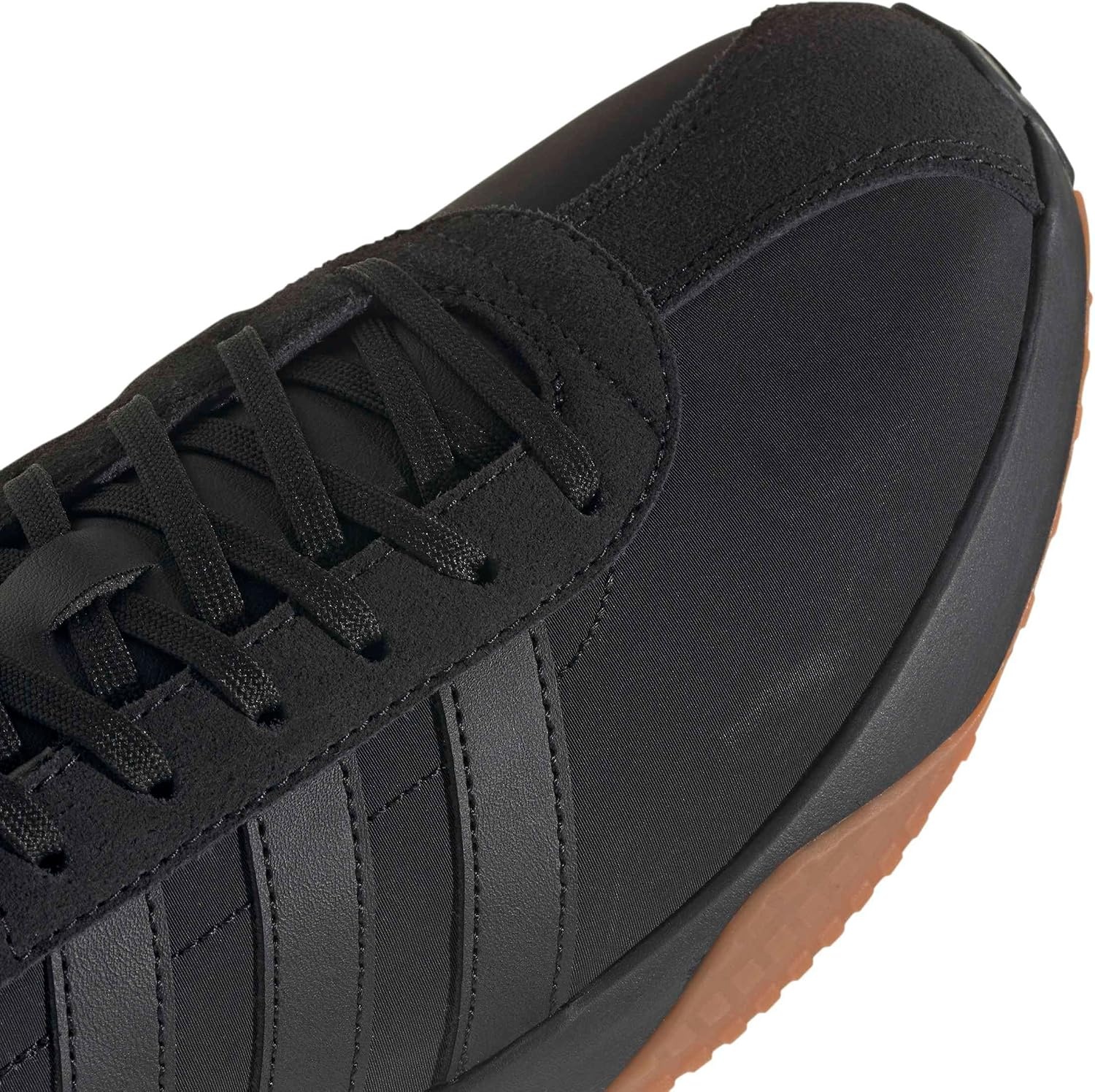image:imageadidas Mens Run 7626 Lace Up Sneakers Shoes Casual WhiteBlackBlackAmber Gum